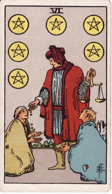Six of Pentacles — Sáu Tiền