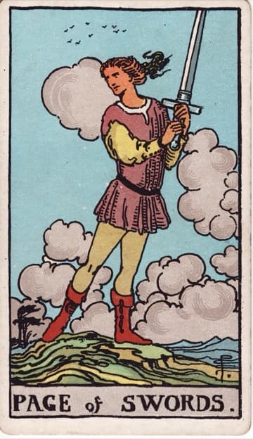 Page of Swords — Tiểu Đồng Kiếm